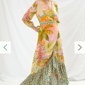 Anthropologie NWT Farm Rio Wrap Maxi Dress